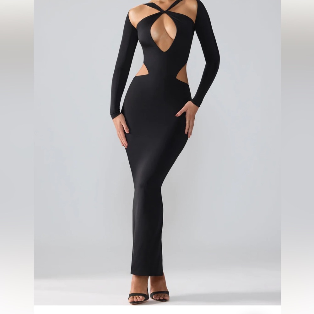 Tindra Black Cut Out Maxi Dress